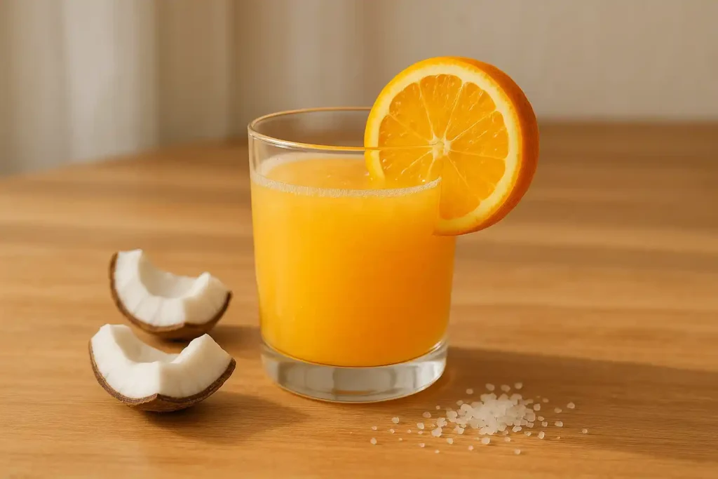 adrenal drink recipe with orange juice and sea salt